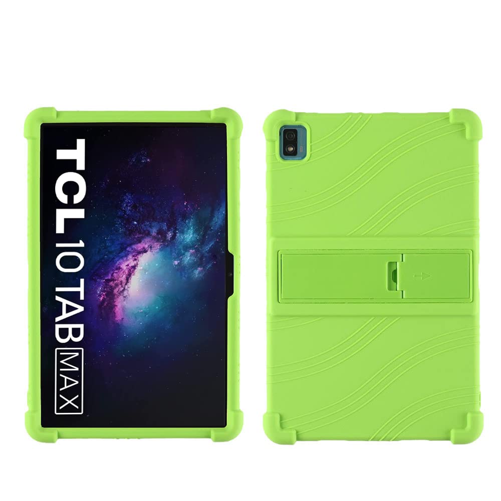 LEHEE Case for TCL 10 Tab Max 4G 10.36", Adjustable Soft Silicone Kids Friendly Protective Cover for TCL 10 Tab Max 4G (10.36"), Green