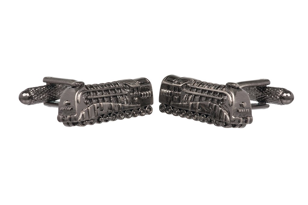 Mallard Train Cufflinks In Onyx Art Cufflinks Box - Railway Locomotive