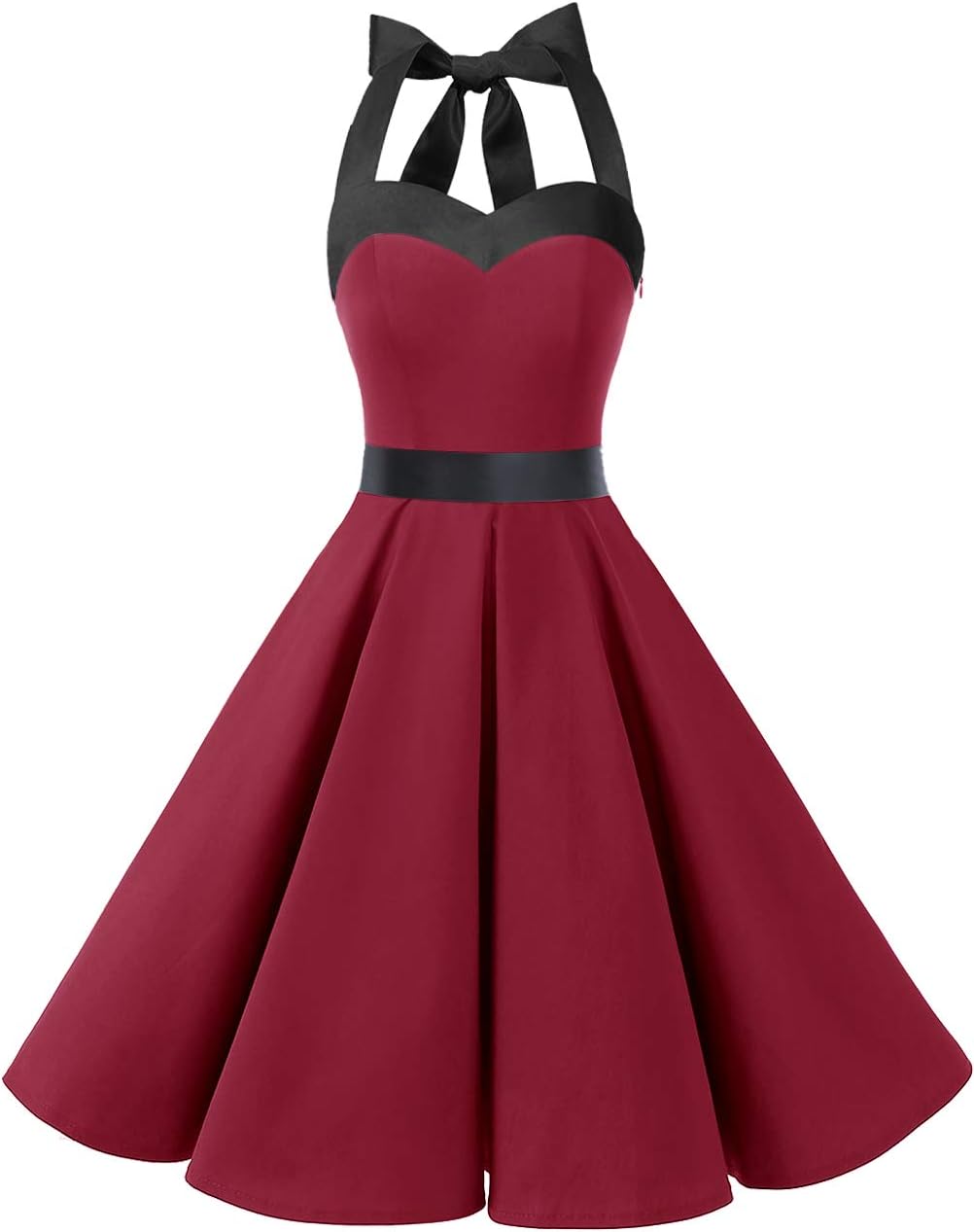 50's Vintage 1950s Rockabilly Polka Dots Audrey Dress Retro Cocktail Dress