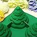 Palksky JUMBO SIZE 3D Silicone 12 Cavity Tree Mold & Christmas Tree mold Make xmas tree cake、chocolate、 Jello、shaped candles Christmas