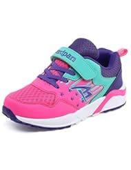 Shoes: Hoxekle Breathable Light Up Boys Girls Sneakers Mesh Velcro Kids Slip On Athletic Casual Walking Shoes Rose Red 1 M US Little Kid