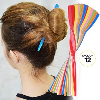Rc Roche Ornament Womens Fashion Hair Sticks Flat Twist Plastic