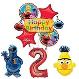 The Ultimate Sesame Street and Friends 2nd Birthday Supplies Decorations Balloon kit