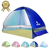BATTOP Pop Up Beach Tent Camping Sun Shelter Outdoor Automatic Cabana 2-3 Person Fishing Anti UV Beach Tent Beach Shelter, Sets up in Seconds (Darkblue)