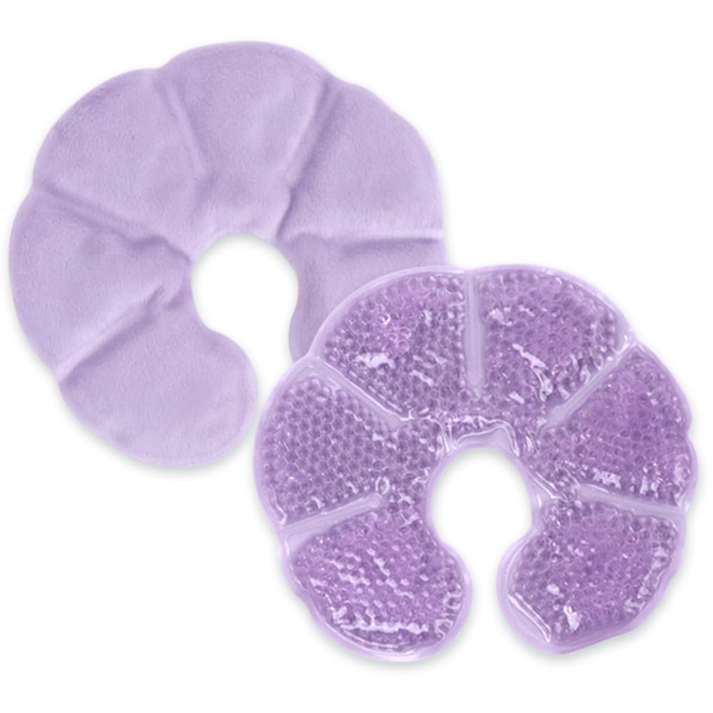 NEWGO® Breast Cooling Pads, 3-in-1 Breastfeeding Gel Pads for Nursing Pain Relief, Sore Nipples Mastitis Relief - 2 Pack