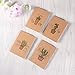 NUOLUX Brown Paper Notebook Cute Journals Traveler's Kraft Paper Notebook Bulk 64K, 24Pcs (Cactus Series)