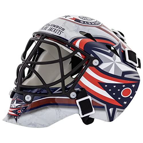 Franklin Sports NHL Columbus Blue Jackets Team Logo Mini Hockey Goalie Mask with Case - Collectible Goalie Mask with Official Logos and Colors