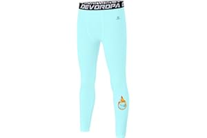 DEVOROPA Youth Boys' Compression Leggings Sports Tights Fleece Lined Thermal Base Layer Pants