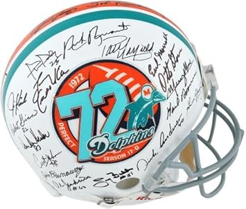 1972 dolphins signed helmet