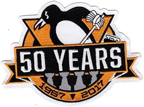 PITTSBURGH PENGUINS PATCH 50 YEAR ANNIVERSARY 4X STANLEY CUP NHL FINAL CHAMPIONS