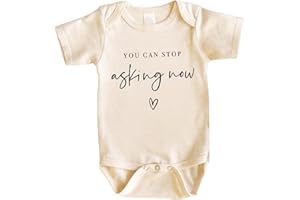 Bump and Beyond Designs You Can Stop Asking Now Infant Bodysuit, Baby Pregnancy Announcement Gift for Grandparents, Dad