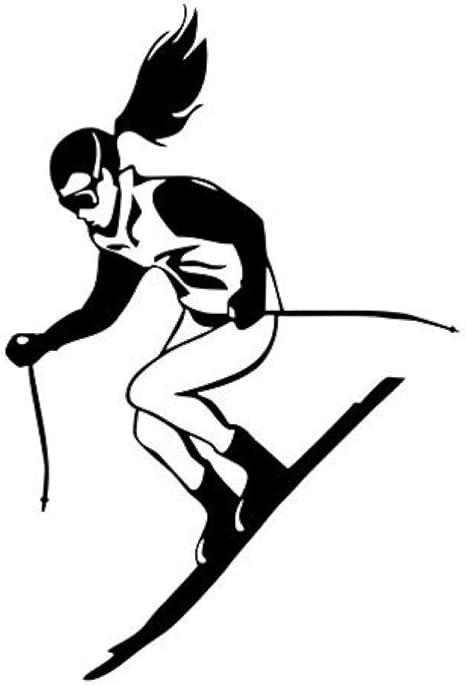 Amazon ウォールステッカーエクストリームスキースキー壁デカールスキーヤーリビングルーム装飾ビニールウォールステッカー子供寝室家の装飾スポーツステッカーのり58 86cm ウォールステッカー オンライン通販