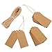 DECORA Gift Tags 100 Pieces Kraft Brown Tags with Free 100 Feet Jute Twine for Gift,Clothes, Wedding, Price Tag