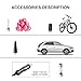 rourlinge 12V DC Air Compressor Pump, 150 PSI Car Digital Display Auto Pump Tire Inflator with Preset Pressure Auto Shut Off Gauge and Emergency Light for Car Tyre, Motorcycle, Bicycle (Black)