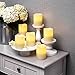 LampLust Flameless Pillar Candles with Remote - 3x4 Inch LED Candle, Ivory Wax, Unscented, Wedding Reception Decor, Melted Edge, Flickering Warm White Light, Batteries Included, Set of 6