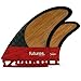 Futures Fins - MACHADO TWIN +1 BLACKSTIX 3.0 THRUSTER - RED