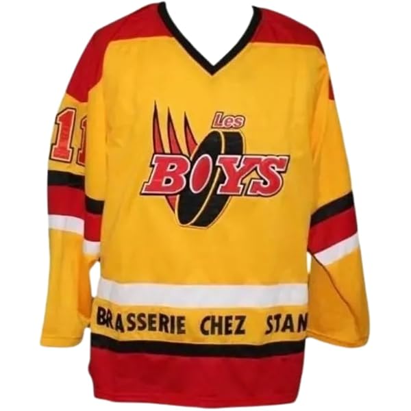 Maillot De Hockey Style Vintage Noir - Broderie Bière Chicago - Taille L Homme - Promotionnel Canada