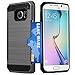 BENTOBEN Galaxy S6 Edge Case, S6 Edge Wallet Case, [Credit Card Holder][Slim Lightweight] 2 in 1 Hybrid Rugged Shockproof Anti-Slip Hard Protective Phone Cases Cover for Samsung Galaxy S6 Edge, Black