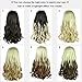 EMERLY Secret Halo Hair Extensions 20inch One Piece Highlight Invisible Crown Headband Hairpieces Hidden Elastic Miracle Fish Wire Synthetic Wavy Ombre Hair Extensions