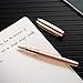 nekigoen Rollerball Pen for Men Women Luxury Metal Executive Pens Home Office Use with 2 Extra Refills Black Ink 0.7mm G2(rose gold)