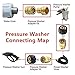 EDOU Pressure Washer Adapter Set,Quick Disconnect Kit, M22 Swivel to 3/8'' Quick Connect, 3/4