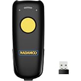 NADAMOO Wireless 2D Barcode Scanner Compatible with Bluetooth, 2.4G Wireless &amp; USB Wired Connection, Portable Bar Code Scanner for Inventory Library CMOS Image Reader for Tablet PC, Read 1D 2D QR Code