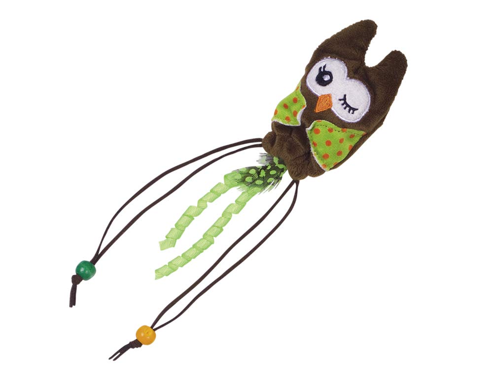 Nobby 80265 - Búho de peluche con bola de madera, 44 g