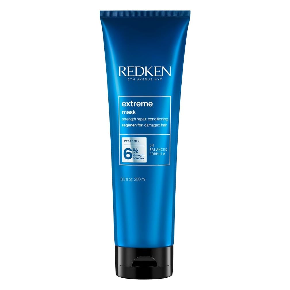 REDKEN Hair Mask Treatment, Fortifies & Strengthens Distressed Hair, Extreme, 250 ml