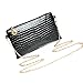 Women Leather Messenger Crossbody Clutch Shoulder Handbag Bag (Black )