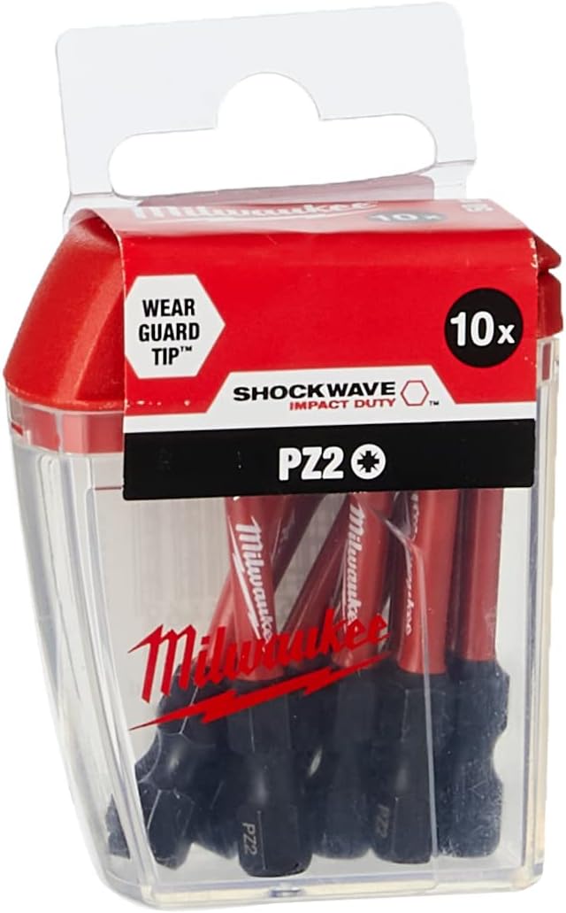 Milwaukee Shockwave PZ2 50mm Screwdriver Bits Pack of 10