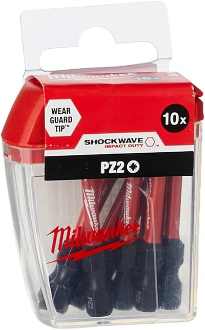 Milwaukee Shockwave PZ2 50mm Screwdriver Bits Pack of 10