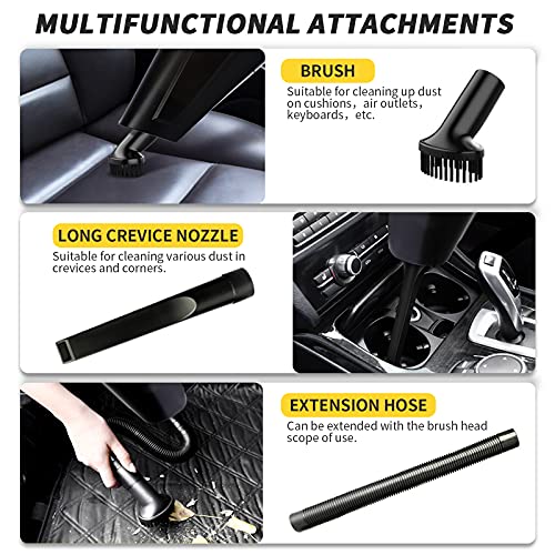 Car Vacuum Cleaner Tire Inflator 4in1 Handheld Vacuum 6000PA Powerful Suction, 12V DC 150PSI