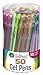 Aromandina GelPenz 50-Count Gel Pens in Clear Plastic Tub for Adult Coloring Books, 50 Unique Colors