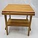 Cedar Side Table with Shelf & Stained Finish, Amish Crafted