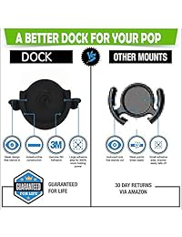 POP-F Car Mount for Phone Stand,Phone line Clasp,Car Phone Holder for Collapsible Grip Socket Mount Users with 3M Sticky Adhesive Replacement Used on Dashboard, Home, Desk, Wall -2 Black (Black)