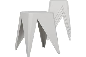 ISL Furnishings InterSpaceLiving Zuho Multi-Use Stool (4, White)