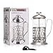 Pelisy Stainless Steel French Press Coffee Maker 304 Grade, Heat-Resistant Borosilicate Glass, 20oz(5 cups)