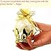 JC HUMMINGBIRD JCHB12 Pieces Fillable Gold Crown with Flower Pouch Party Favors