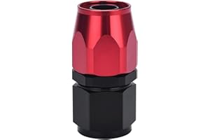 EVIL ENERGY 8AN Hose End Fitting Straight Swivel for CPE Braided Hose Black&Red