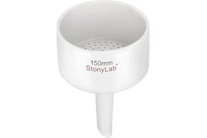 stonylab Porcelain Buchner Funnel 150 mm, Porcelain Buchner Filter Funnel OD 15 cm for Laboratory