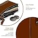 Mens Wallet, Minimalist Vintage Cowhide Leather Wallet With Coin Zipper Pocket (Brown)