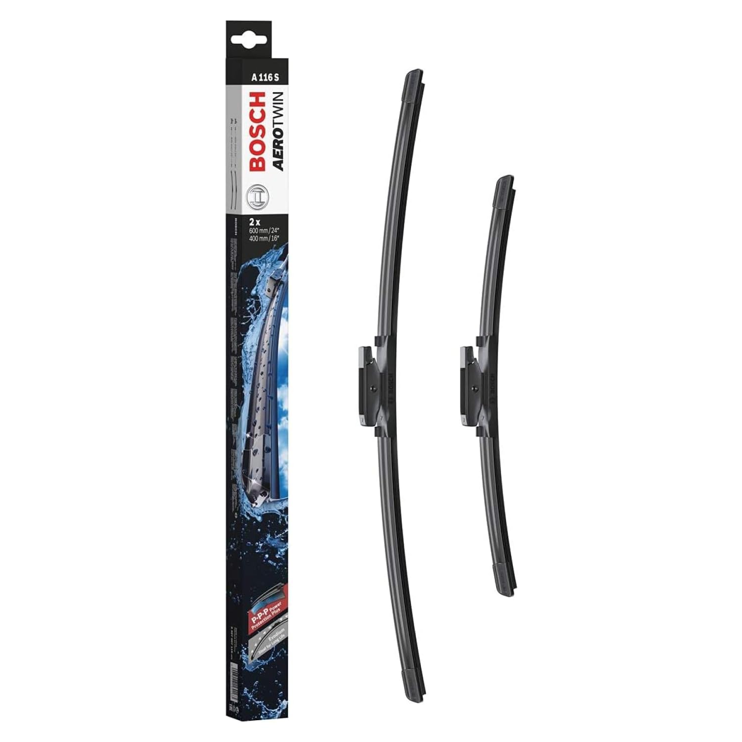 Bosch 3 397 007 116 Wiper Blade Set Aerotwin A116S, 600 x 400 mm