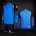 KELME Padded Goalkeeper Uniform, Men Soccer Goalie Shirts and Shorts, Youth Keeper Long Sleeve Jersey with Pants Set Bundle Blue/Black US 14