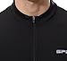 Spotti Men's Cycling Bike Jersey Long Sleeve with 3 Rear Pockets - Moisture Wicking, Breathable, Quick Dry Biking Shirt Black
