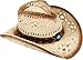 TAUT Unisex Woven Straw Ranch Cowboy Hat with Shapeable Brim Bead_Beige