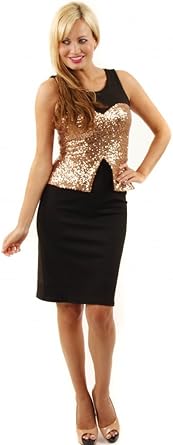 sequin peplum dress