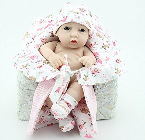SanyDoll Lifelike Reborn New Baby Alive Washable Full Silicone Doll Toys Gift 11inch 25cm