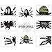 Boao 24 Pieces Mini Plastic Spider Toys Small Fake Spider Prank Realistic Spiders for Halloween Decorations