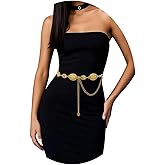 YGR Western Belts for Woman Cowgirl Metal Concho Chain Belts for Dresses Jeans Trousers Country Concert Outfit