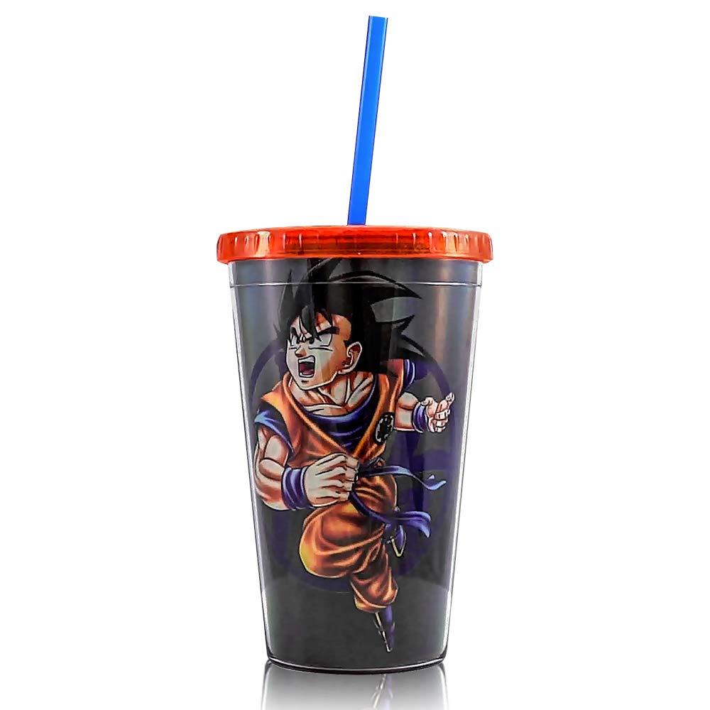 Dragon Ball Z Carnival Cup Blue Orange Grey 16oz Double Walled Travel Tumbler Cup Plastic Cup Officially Licensed By Just Funky Buy Online In Bahamas At Bahamas Desertcart Com Productid